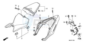 CB1000RA9 UK - (E / ABS MPH) drawing SEAT/SEAT COWL