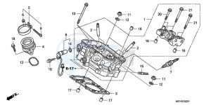 NSA700A9 France - (F / CMF MME) drawing REAR CYLINDER HEAD