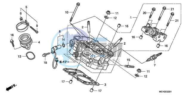 REAR CYLINDER HEAD