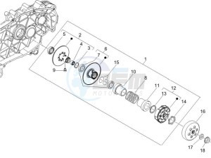 LX 125 4T E3 UK drawing Driven pulley