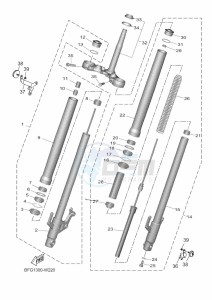 XSR125 LEGACY MTM125-C (BLA1) drawing FRONT FORK