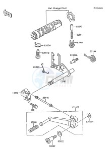 ZX 600 C [NINJA 600R] (C8-C9) [NINJA 600R] drawing GEAR CHANGE MECHANISM