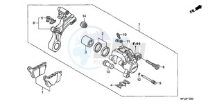 CBR600RR9 Europe Direct - (ED / MME) drawing REAR BRAKE CALIPER (CBR600RR)