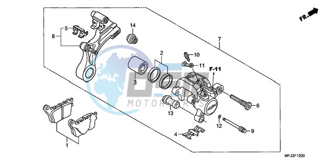 REAR BRAKE CALIPER (CBR600RR)