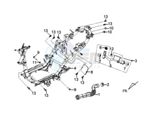 X'PRO 50 drawing FRAME / ENGINE MOUNT