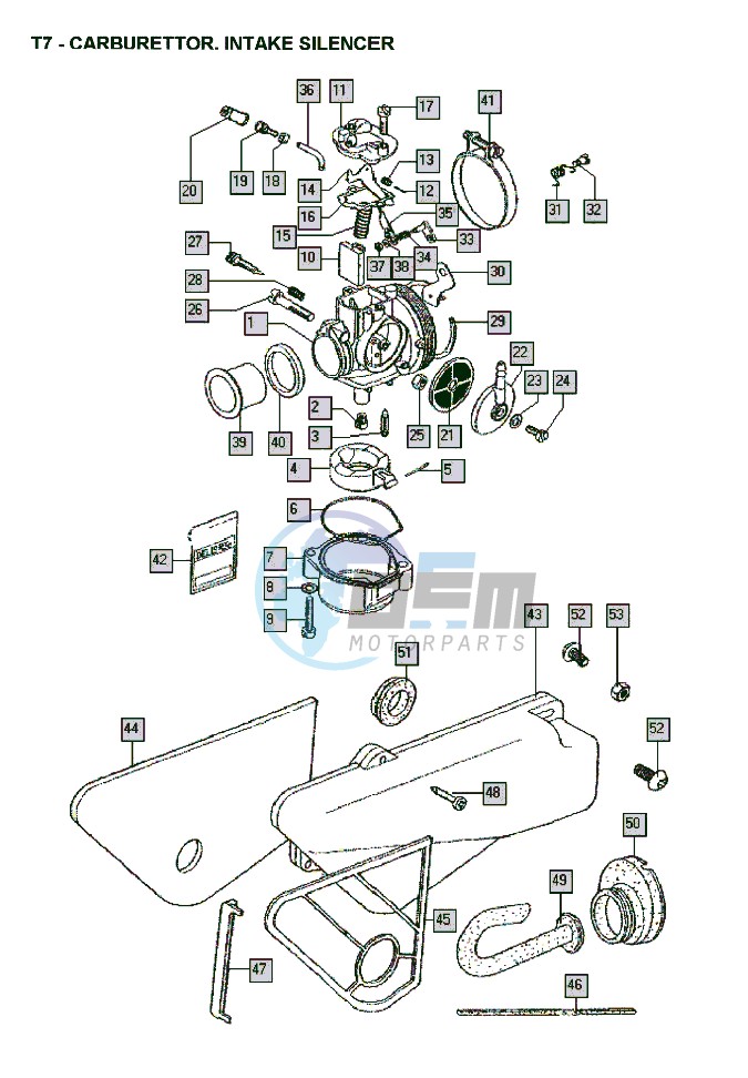 Carburettor-intake silencer