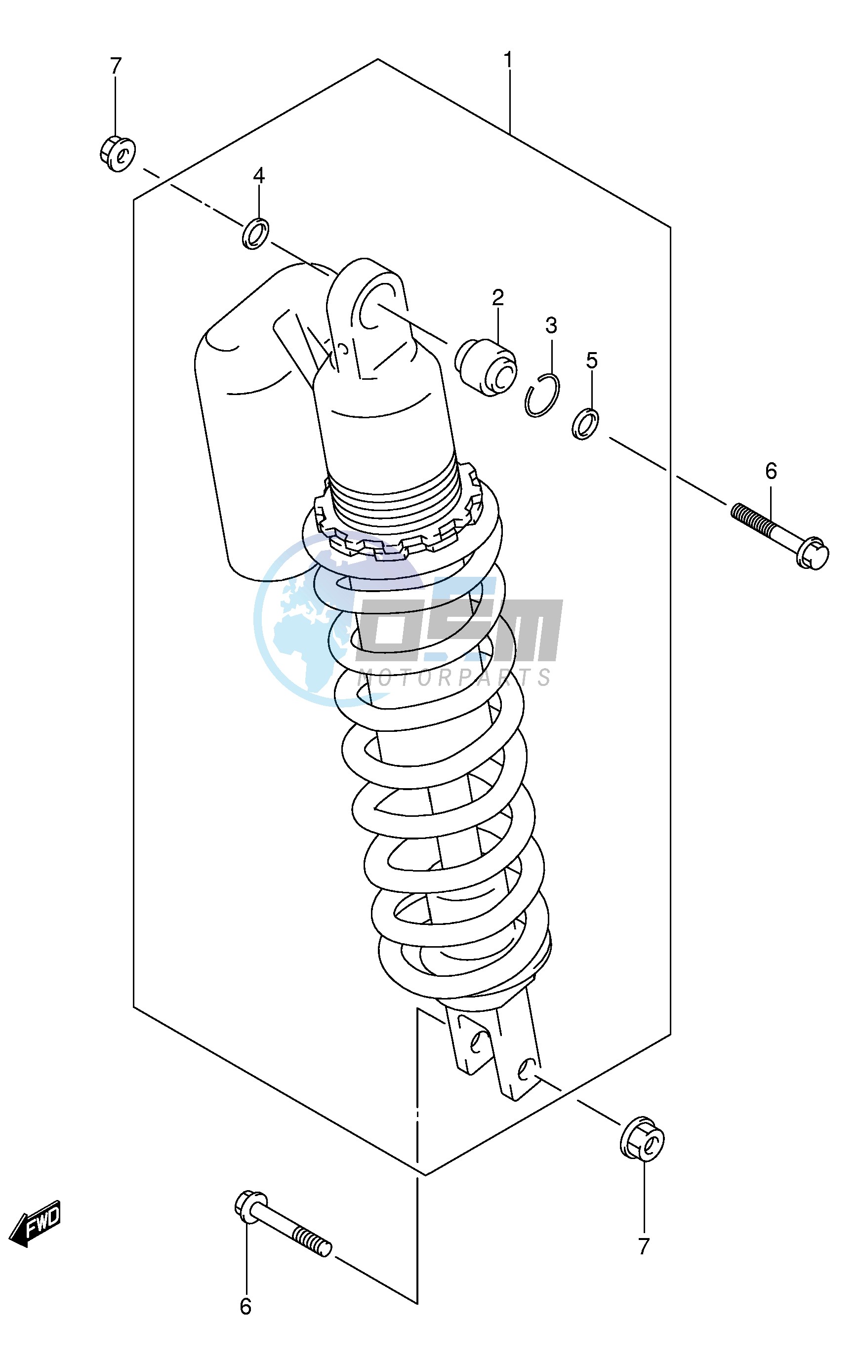 REAR SHOCK ABSORBER (DR-Z400EY EK1 EK2 EK3 EK4 E24)