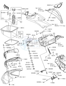 JET SKI ULTRA 310LX JT1500MJF EU drawing Hull Front Fittings