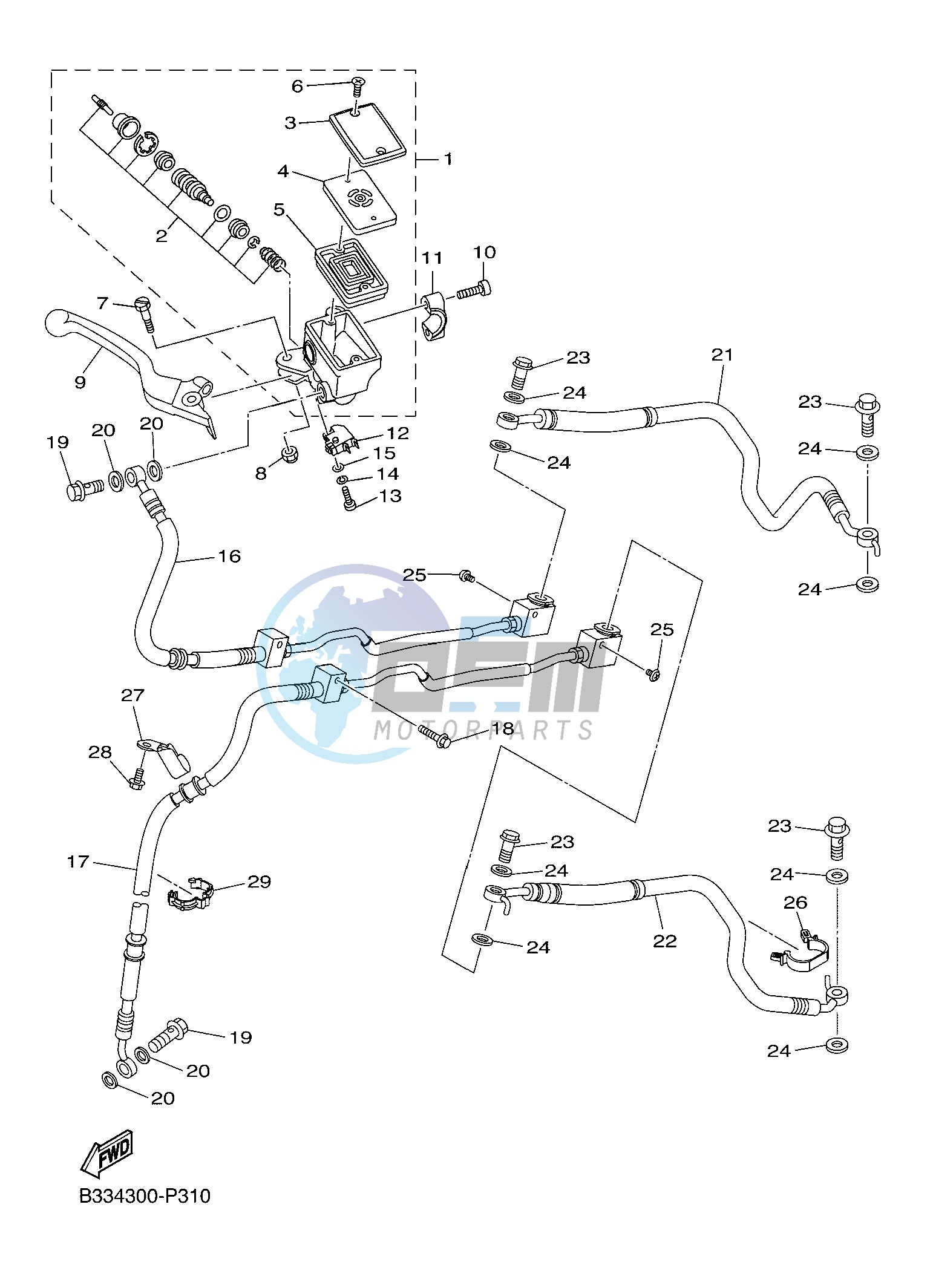 FRONT MASTER CYLINDER