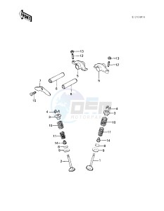 KLT 250 A [KLT250] (A2) [KLT250] drawing ROCKER ARMS_VALVES -- 83 A2- -