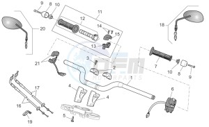 Griso V 8V 1200 drawing Handlebar - Controls