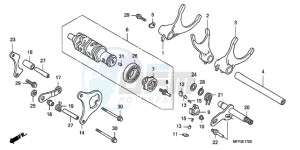 CB1300SA9 France - (F / ABS BCT CMF MME TWO TY2) drawing GEARSHIFT DRUM/GEARSHIFT FORK