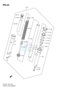 GZ125 (P02) drawing FRONT FORK DAMPER