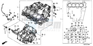 CB650FE CB650F 2ED - (2ED) drawing CRANKCASE