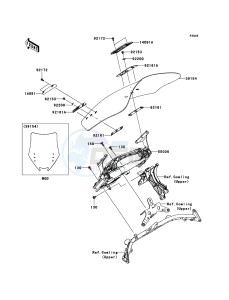 1400GTR_ABS ZG1400CEF FR GB XX (EU ME A(FRICA) drawing Windshield