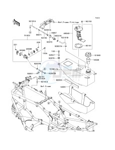 KSV 700 B [KFX 700] (B6F-B9F) B9F drawing FUEL TANK