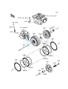 KLX450R KLX450AEF EU drawing Clutch