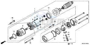 GL1800F GoldWing - GL1800-F 2ED - (2ED) drawing STARTER MOTOR