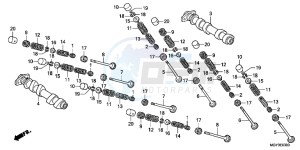 VFR800XC drawing CAMSHAFT/VALVE (FRONT)