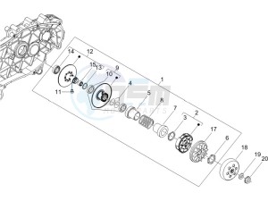 Runner 125 VX 4t SC e3 drawing Driven pulley