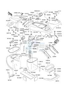 JH 1100 A [1100 ZXI] (A6-A8) [1100 ZXI] drawing HULL FITTINGS