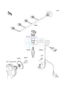 ZR 1000 B [Z1000 EUROPEAN] (B7F-B9F) B7F drawing IGNITION SYSTEM