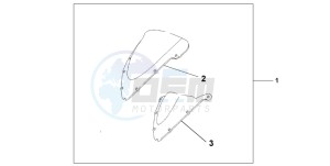 CBR600F drawing WINDSHIELD