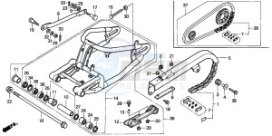 VT600C drawing SWINGARM