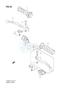 AN400 BURGMAN EU-UK drawing HANDLE LEVER