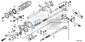 TRX250TEH Europe Direct - (ED) drawing GEARSHIFT DRUM