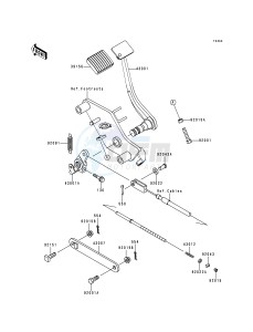 VN 800 A [VULCAN 800] (A1-A5) [VULCAN 800] drawing BRAKE PEDAL_TORQUE LINK