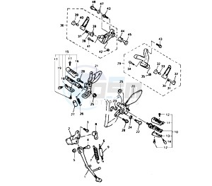 YZF R 750 drawing STAND AND FOOTREST