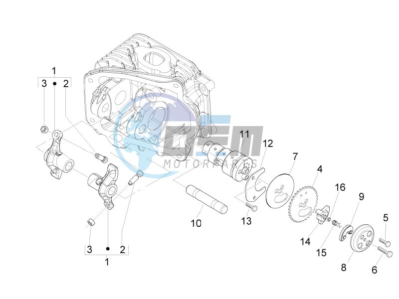 Camshaft - Rocking levers support unit