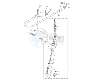 YZ F 450 drawing REAR MASTER CYLINDER