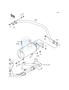 MULE 610 4x4 KAF400AGF EU drawing Muffler(s)