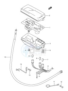 AN125 (E2) Burgman drawing SPEEDOMETER (MODEL T V W X Y)