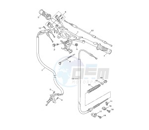 HW XENTER 150 drawing STEERING HANDLE AND CABLE