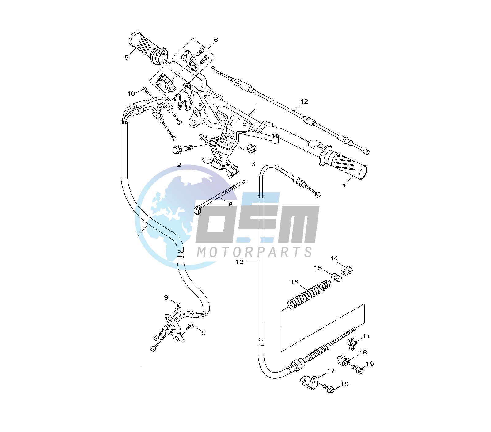 STEERING HANDLE AND CABLE