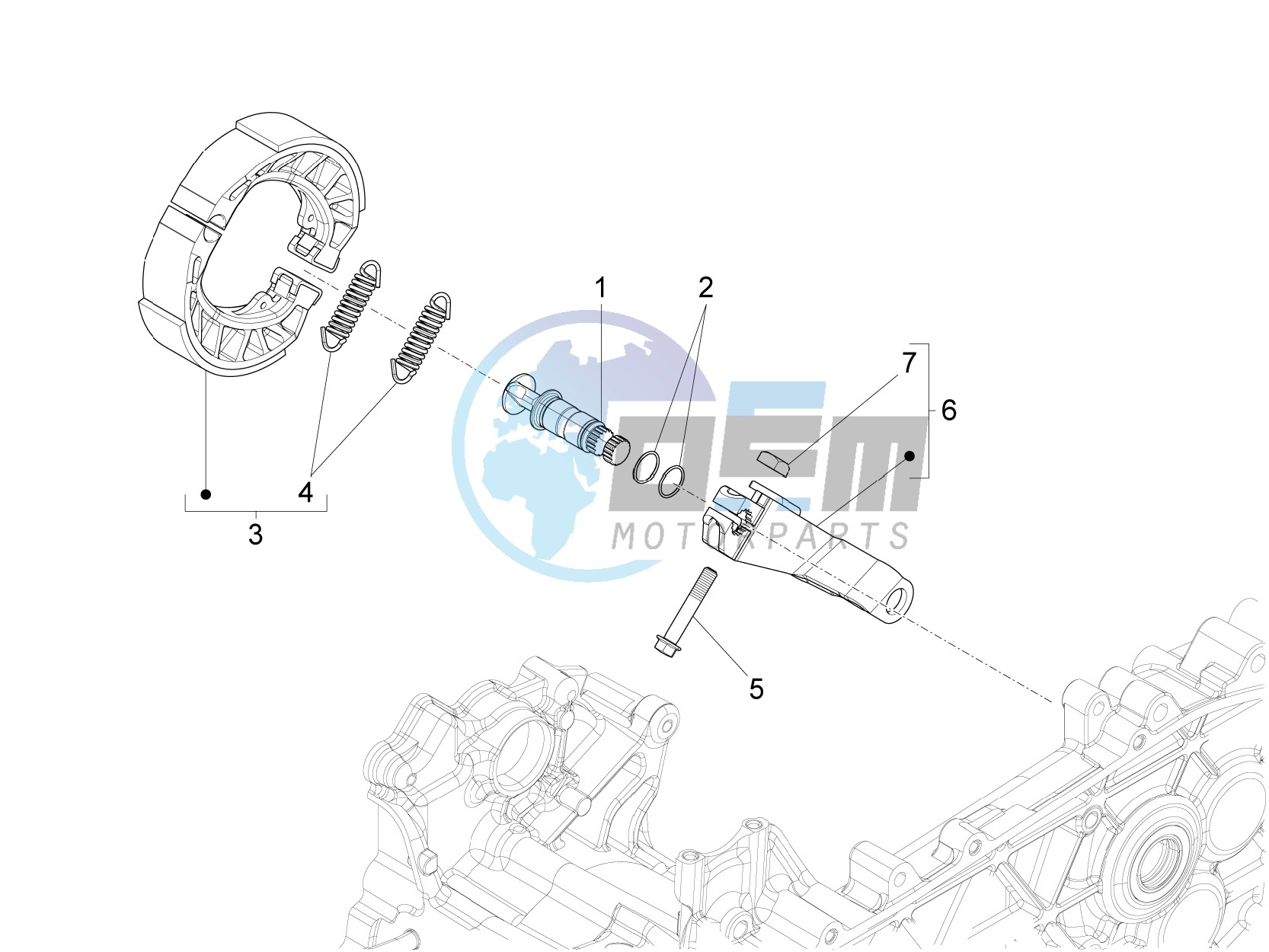 Rear brake - Brake jaw