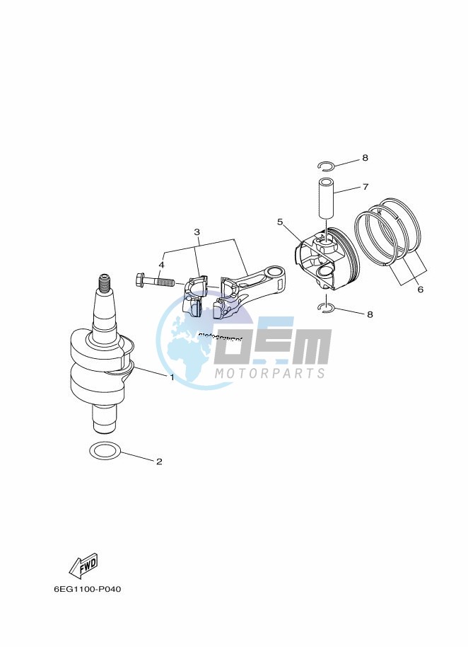 CRANKSHAFT--PISTON