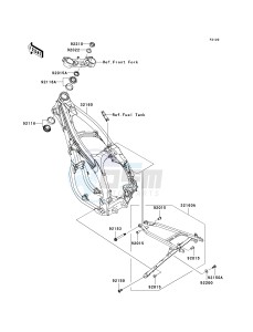 KX 450 D (KX450F) (F8F) D8F drawing FRAME