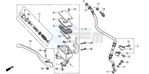 VT1100C2 drawing FR. BRAKE MASTER CYLINDER (VT1100CV/CW/C2)