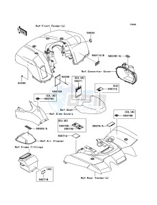 KVF650_4X4 KVF650DBF EU GB drawing Labels