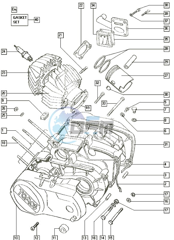 Crankcase-cylinder