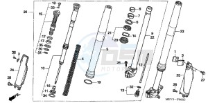 CRF450XC drawing FRONT FORK