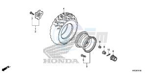 TRX420FE1E TRX420 Europe Direct - (ED) drawing REAR WHEEL