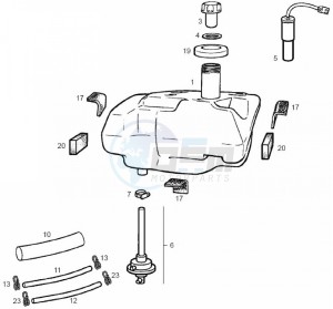 ATLANTIS BULLET - 50 cc VTHAL1AE2 Euro 2 2T AC CAN drawing Fuel tank (Positions)