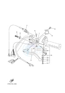 YFM450FWA YFM45FGB GRIZZLY 450 IRS AUSTRIA drawing HANDLE SWITCH & LEVER