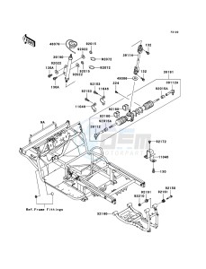 MULE 3010 DIESEL 4x4 KAF950B6F EU drawing Frame