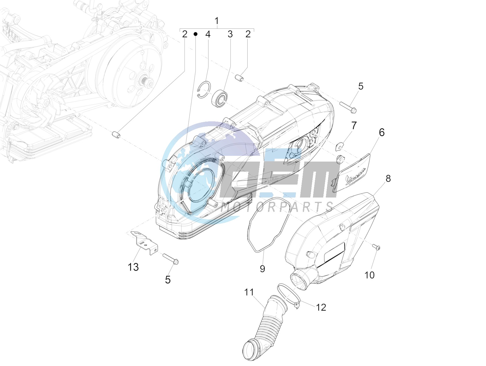 Crankcase cover - Crankcase cooling